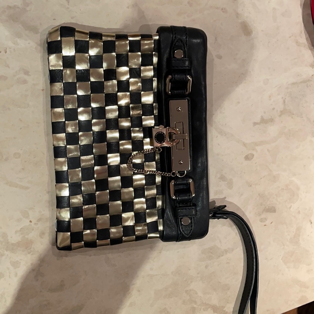Marc Jacobs metallic wristlet